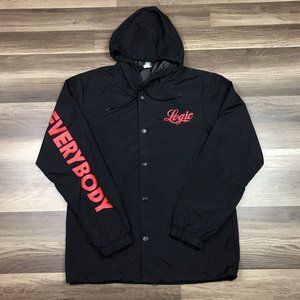LOGIC EVERYBODY Hip Hop Tour Hooded Rain Parka Windbreaker Jacket Adult Size M